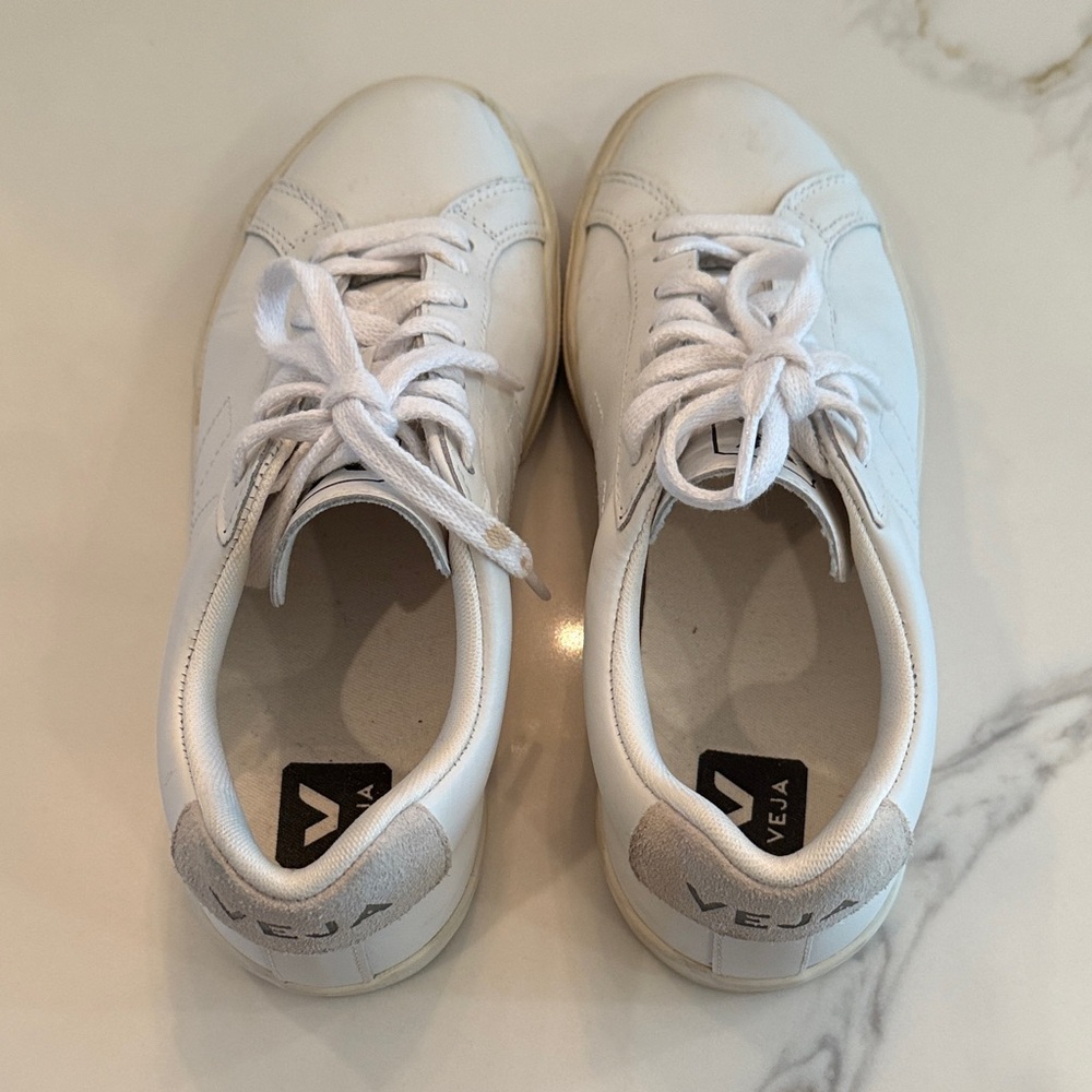 Veja White and Gray Sneakers
